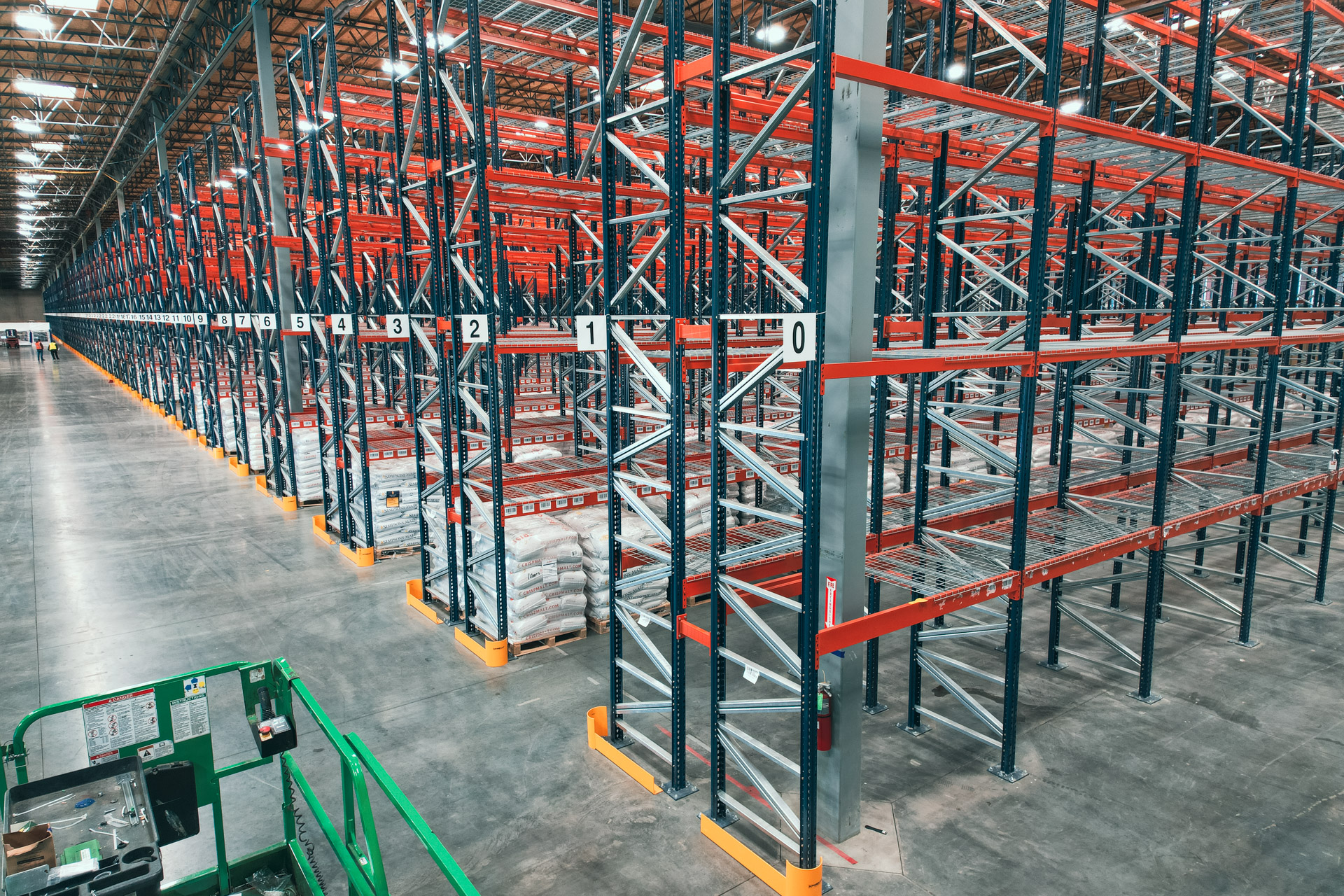 Warehouse pallet rack installation in Cincinnati Ohio